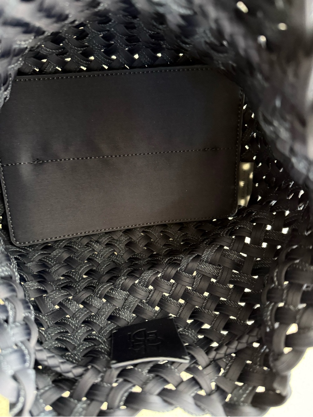 NAGHEDI Gramercy Double Weave Bucket Bag Denim Indigo - Picture 9 of 9